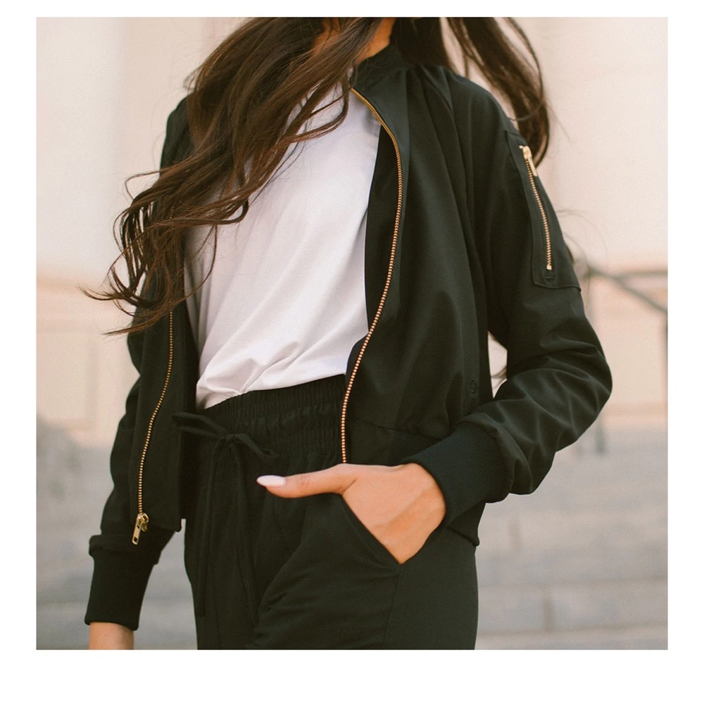 Albion black bomber jacket